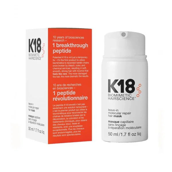 K18 Leave-In Molecular Repair Hair Mask Nenuplaunama molekulinė atkuriamoji plaukų kaukė